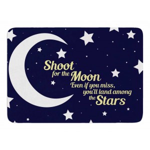 East Urban Home Moon and Stars Quote by NL Designs Memory Foam Bath Mat ESTH6036